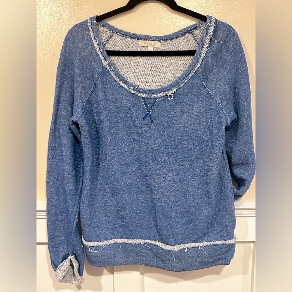 Love Fire Blue Distressed